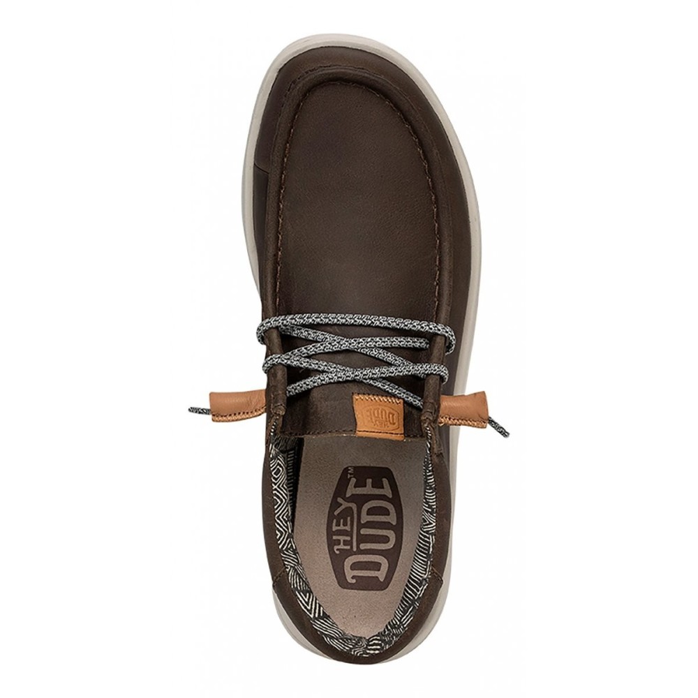 HEY DUDE WALLY GRIP CRAFT LEATHER GREY