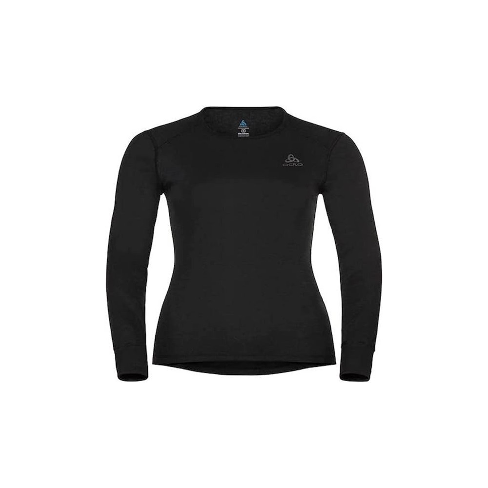 ODLO FITTED WARM MAGLIA TERMICA NERA TECNICA DONNA