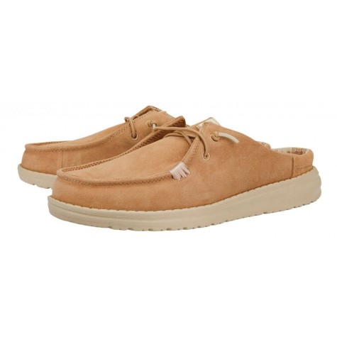HEY DUDE WALLY SLIP SUEDE TAN