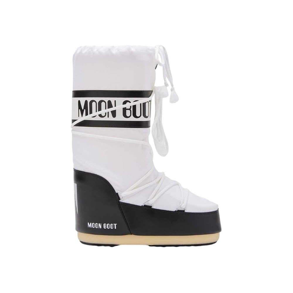 MOON BOOT ICON NYLON BLACK WHITE