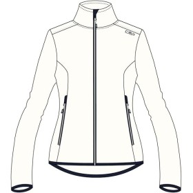 CMP DONNA JACKET FIX HOOD PILE BIANCO