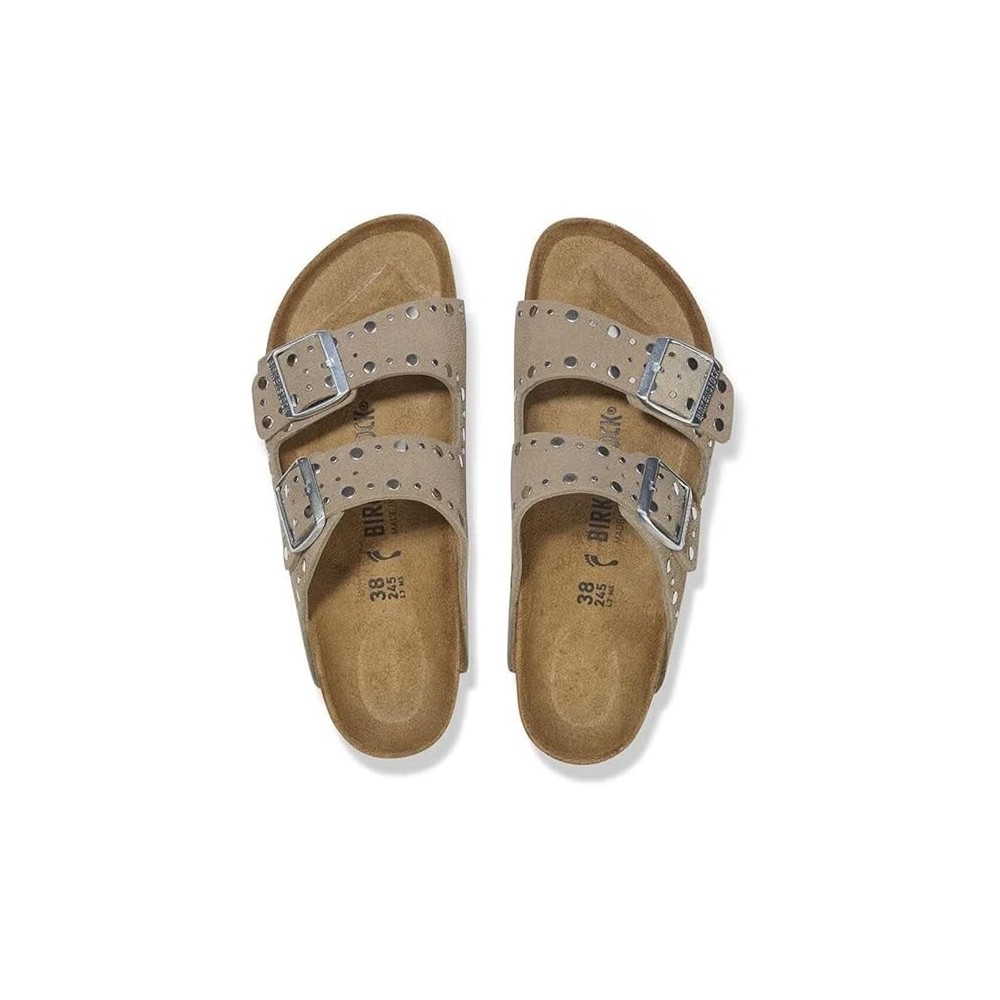 BIRKENSTOCK ARIZONA RIVER BORDER TAUPE