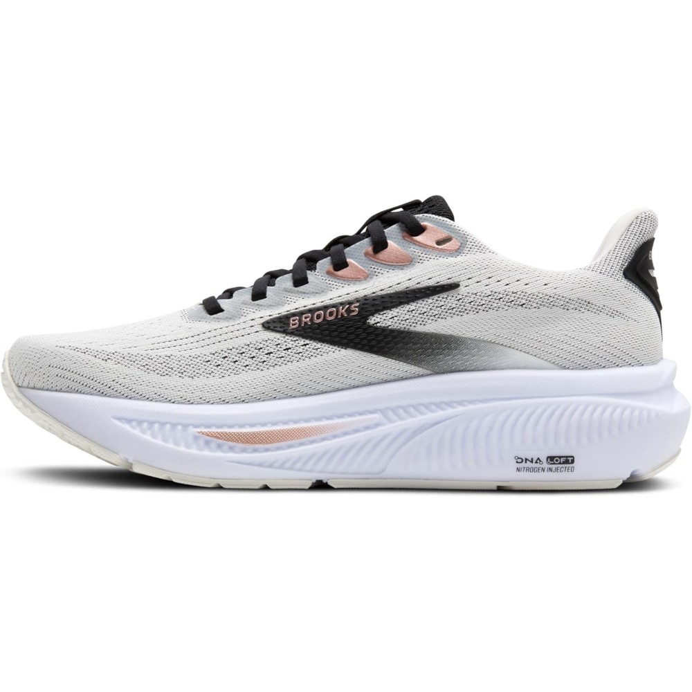 BROOKS DONNA GHOST 17 WHITE BLACK ROSE GOLD