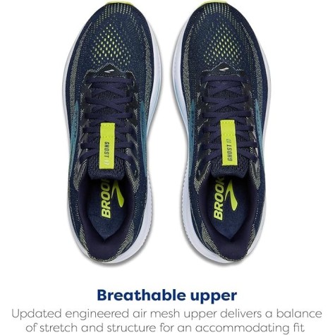 BROOKS GHOST 17 UOMO PPEACOAT LIME BLUE