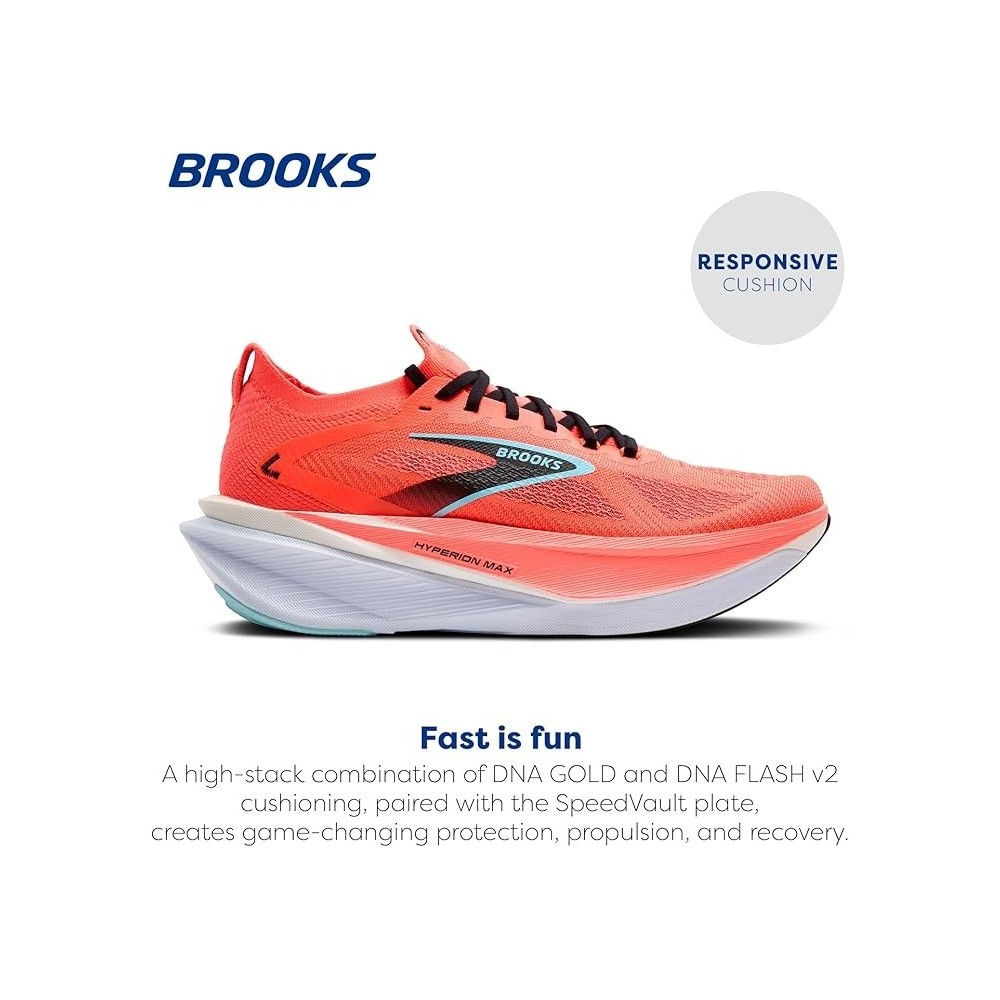 BROOKS HYMOERIOR MAX 3 UOMO COCONUT FIERY CORAL...