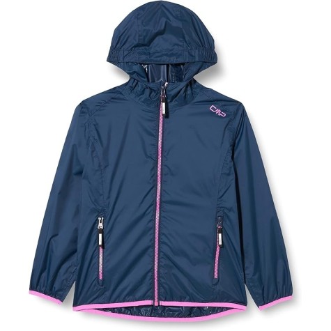 CMP ANTIPIOGGIA KID J JACKET RAIN FX HOOD BLU FUXIA