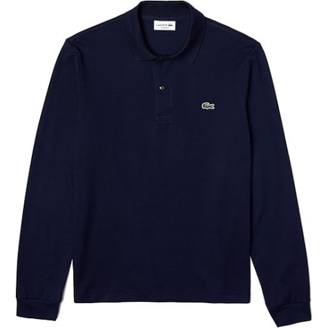 POLO MANICA LUNGA LACOSTE BLU MARINE 166