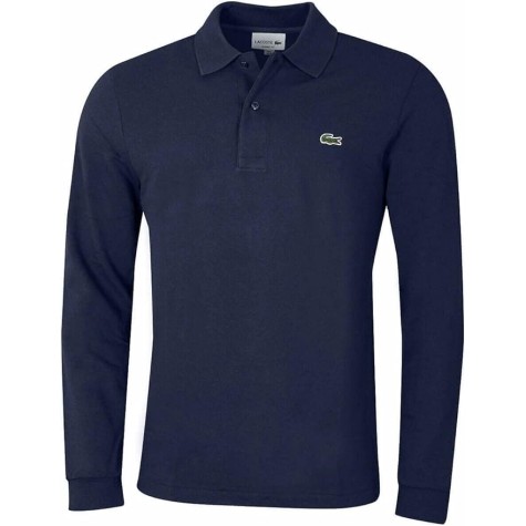 POLO MANICA LUNGA LACOSTE BLU MARINE 166