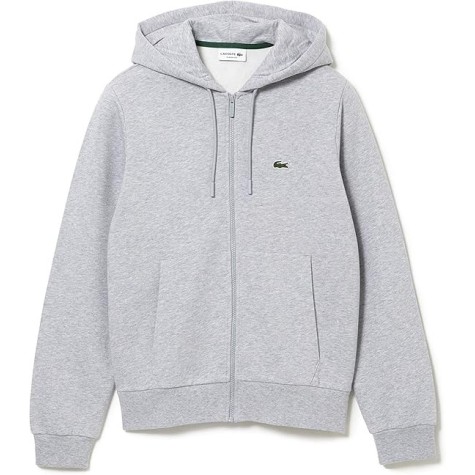 LACOSTE FELPA ZIP LUNGA UOMO SH 9626 COL GRIS CHINE' CCA
