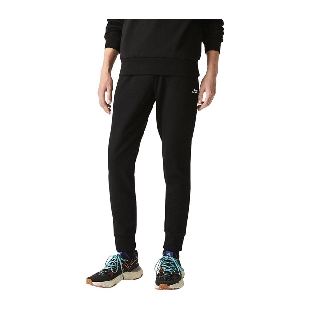 PANTALONE FELPA LACOSTE UOMO NERO XH 9624