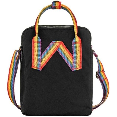 Fjällräven Kånken Mini  black rainbow pattern