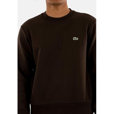 FELPA GIROCOLLO LACOSTE UOMO MARRONE