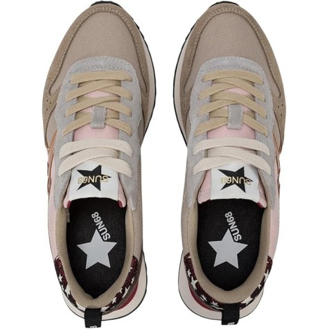 SCARPA DONNA SUN 68 STARGIRL MULTICOLOR BEIGE SCURO