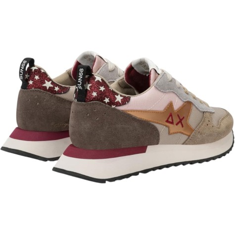 SCARPA DONNA SUN 68 STARGIRL MULTICOLOR BEIGE SCURO