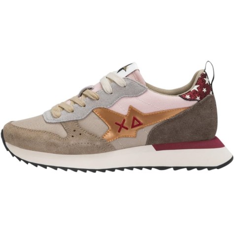 SCARPA DONNA SUN 68 STARGIRL MULTICOLOR BEIGE SCURO