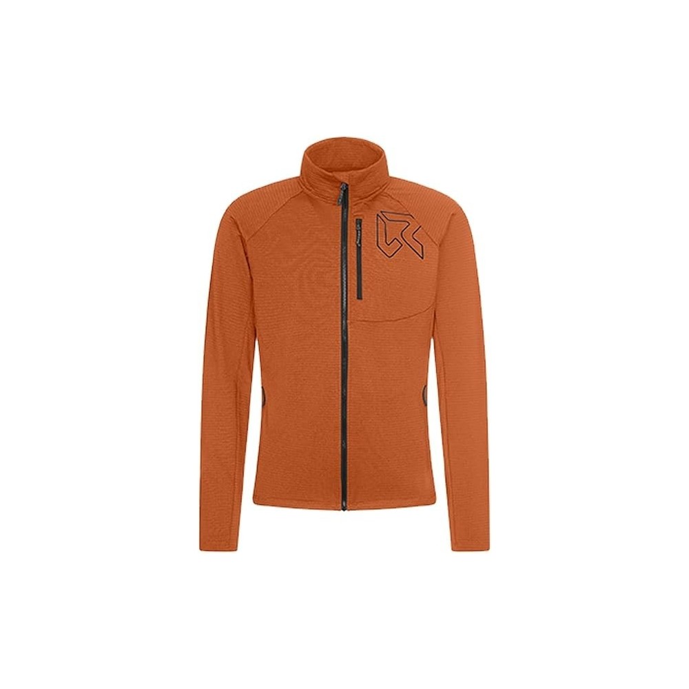 FLEECE ZIP LUNGA UOMO ARROWS MOCK RUST