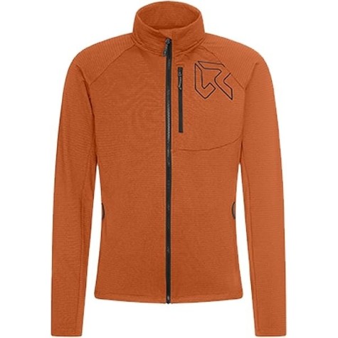 FLEECE ZIP LUNGA UOMO ARROWS MOCK RUST