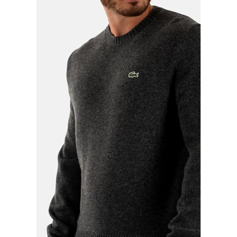 MAGLIONCINO LACOSTE GIROCOLLO GRIGIO AH 2916