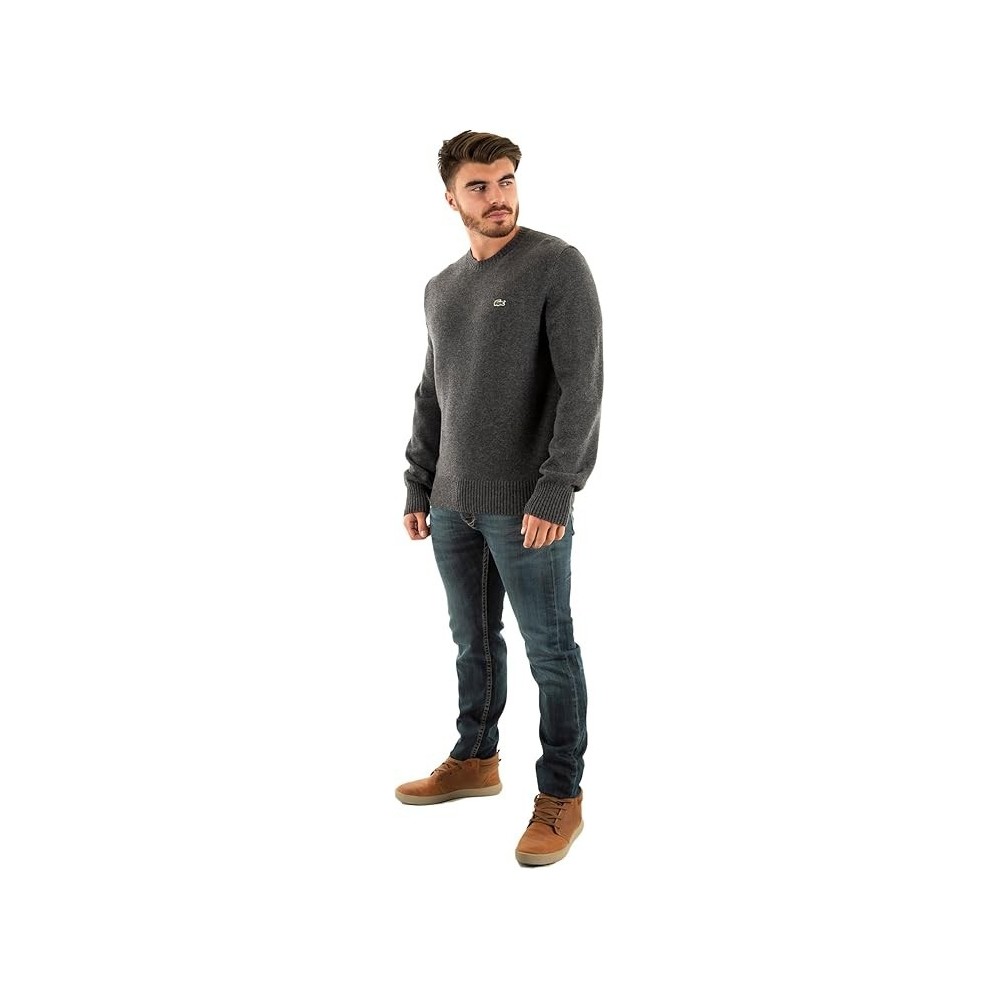 MAGLIONCINO LACOSTE GIROCOLLO GRIGIO AH 2916
