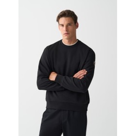 FELPA GIROCOLLO COLMAR UOMO NERO 8232R