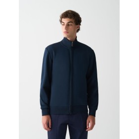 FELPA ZIP LUNGA COLMAR UOMO NERO 6203R
