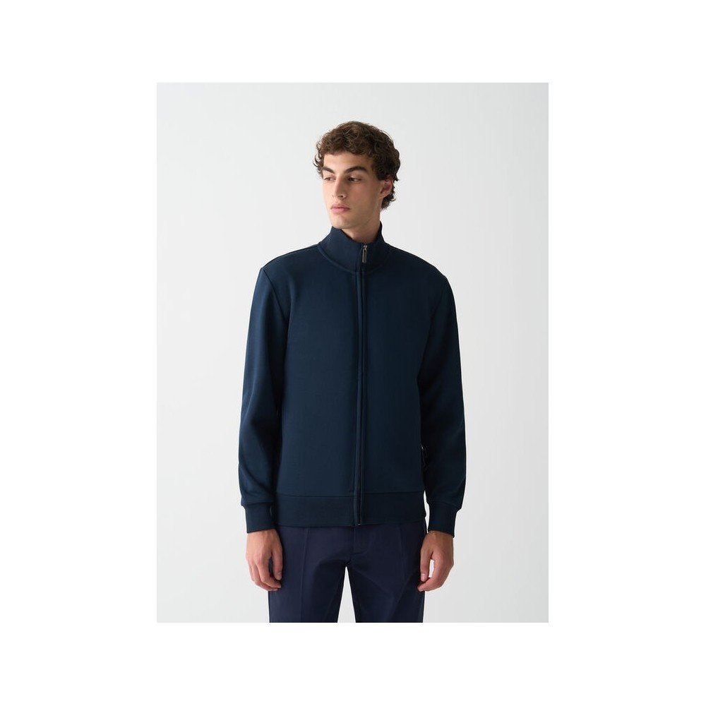 FELPA ZIP LUNGA COLMAR UOMO NERO 6203R