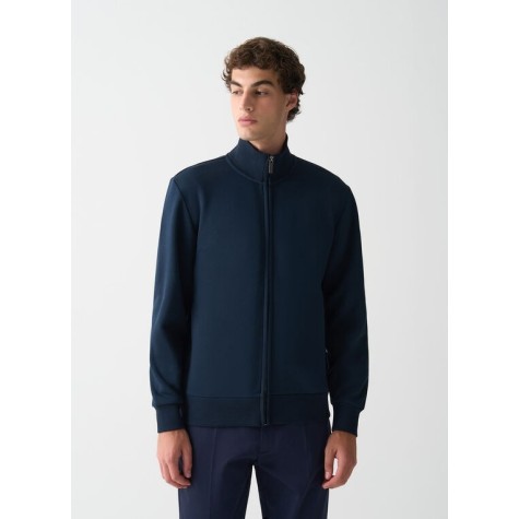 FELPA ZIP LUNGA COLMAR UOMO NERO 6203R