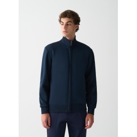 FELPA ZIP LUNGA COLMAR UOMO  BLU 6203R