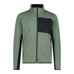 FLEECE CMP UOMO ZIP LUNGA VERDE