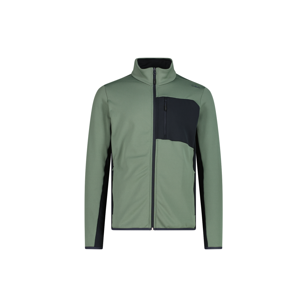 FLEECE CMP UOMO ZIP LUNGA VERDE