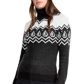 maglione volkom donna fireside bianco nero