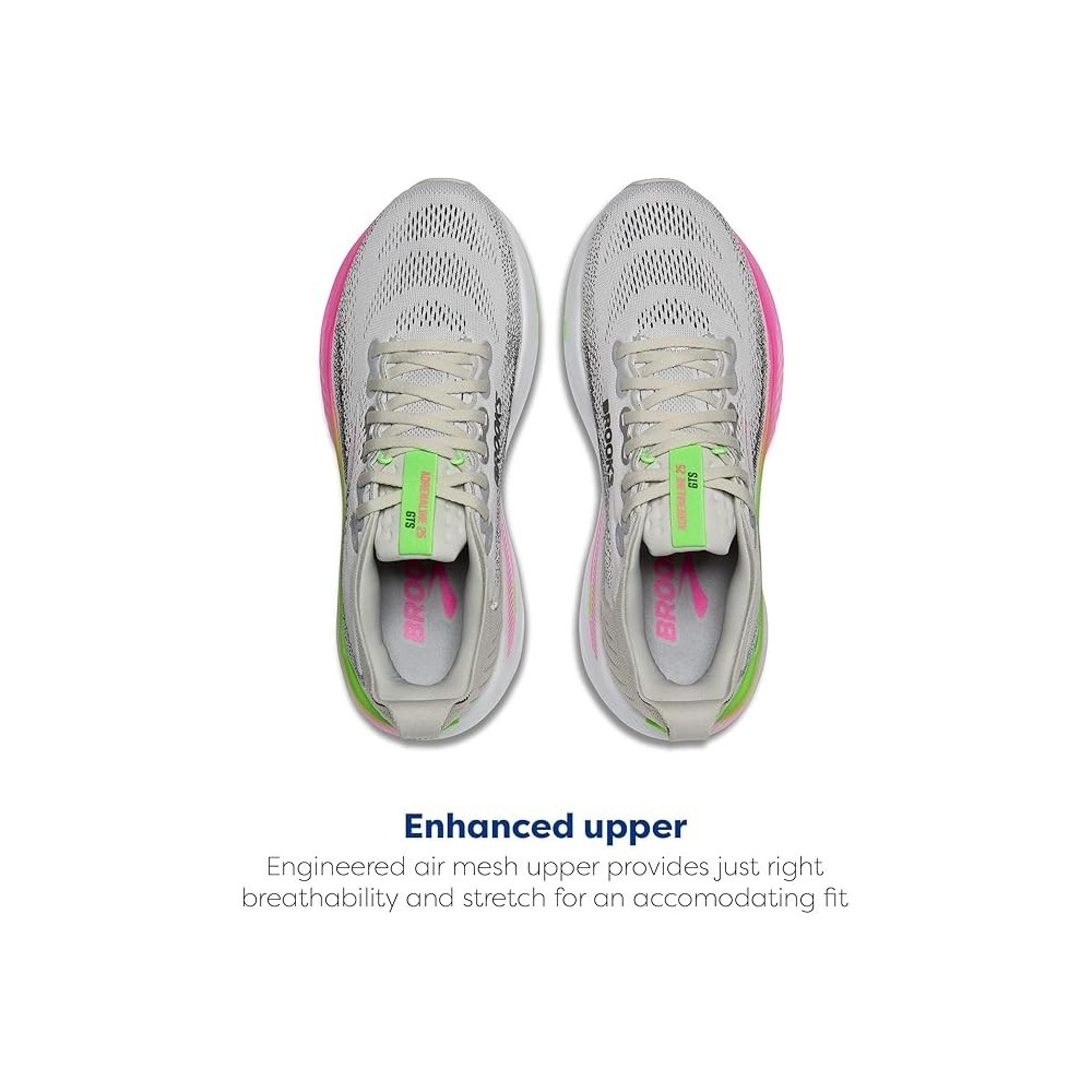 BROOKS adrenaline gts 25 oyster pink green