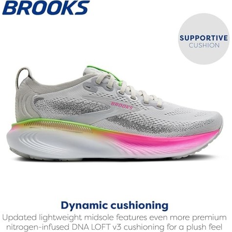BROOKS adrenaline gts 25 oyster pink green