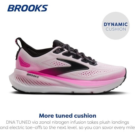 BROOKS glycerin25 woman white phontom cyber pink