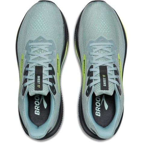 BROOKS GHOST 17 MAN GRAY MIST YUCCA NIGHTLIFE