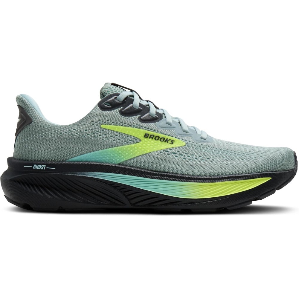 BROOKS GHOST 17 MAN GRAY MIST YUCCA NIGHTLIFE