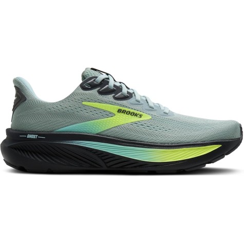 BROOKS GHOST 17 MAN GRAY MIST YUCCA NIGHTLIFE